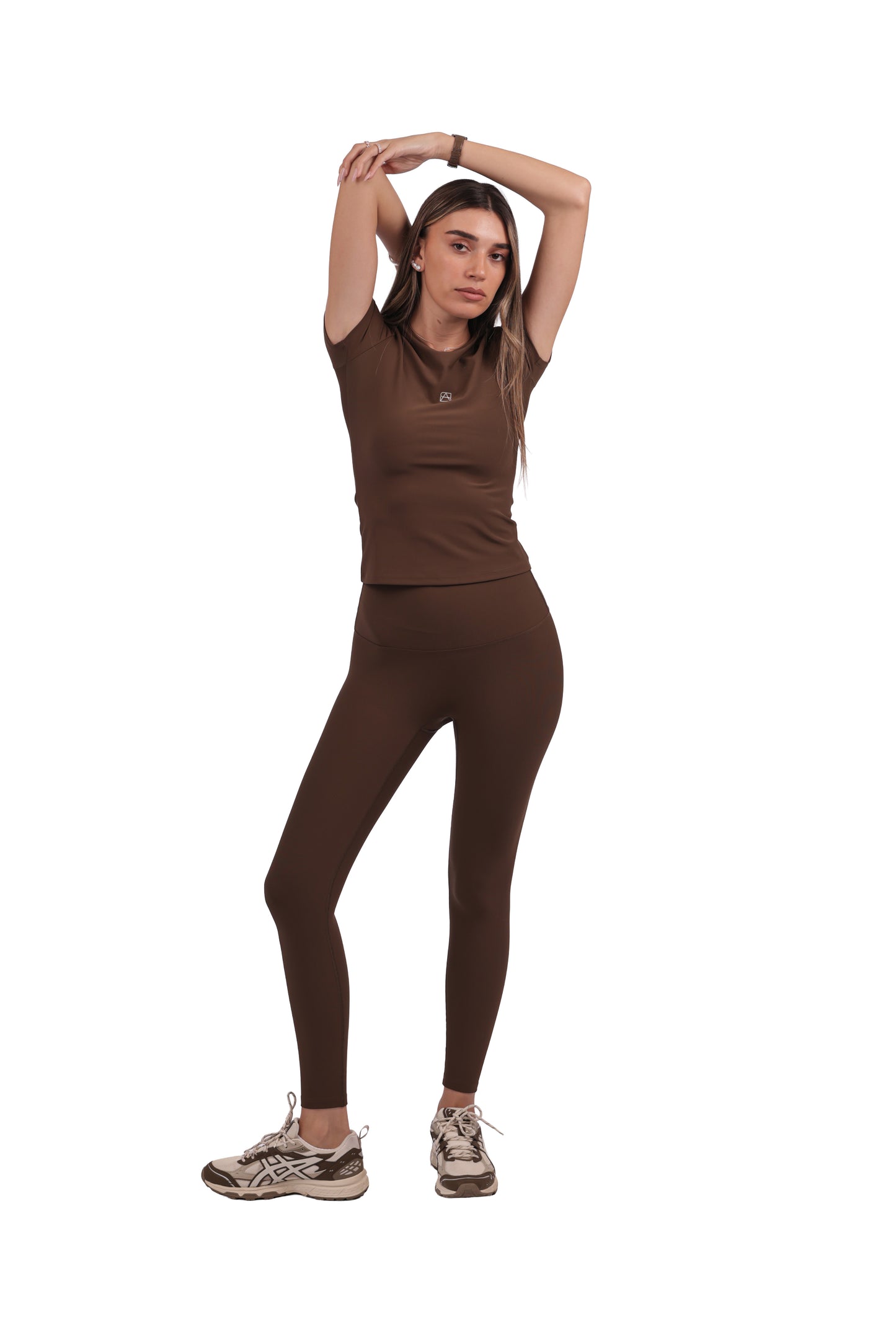 Ribbed Sports Shirt & Seamless Leggings Active Set