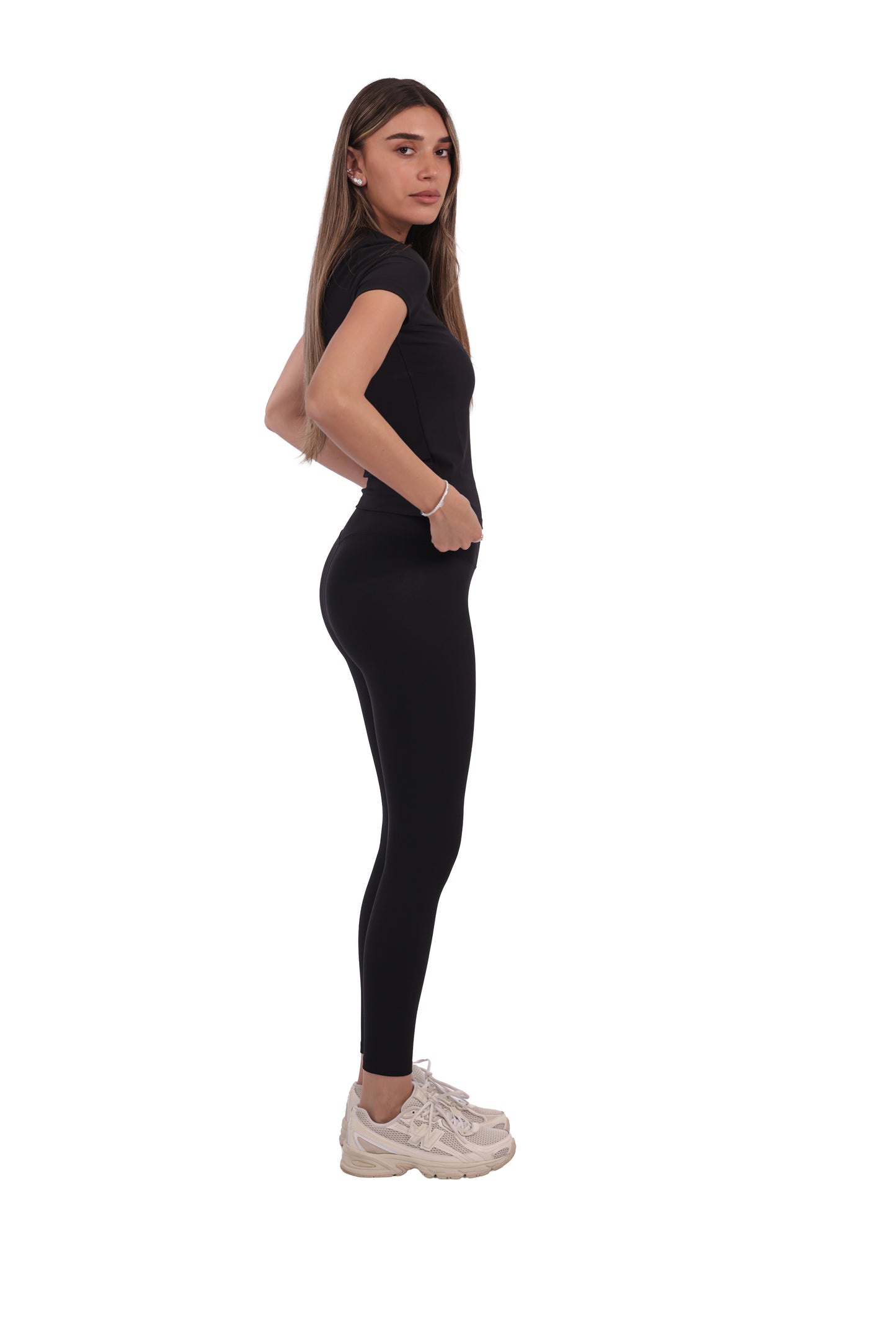 Ribbed Sports Shirt & Seamless Leggings Active Set