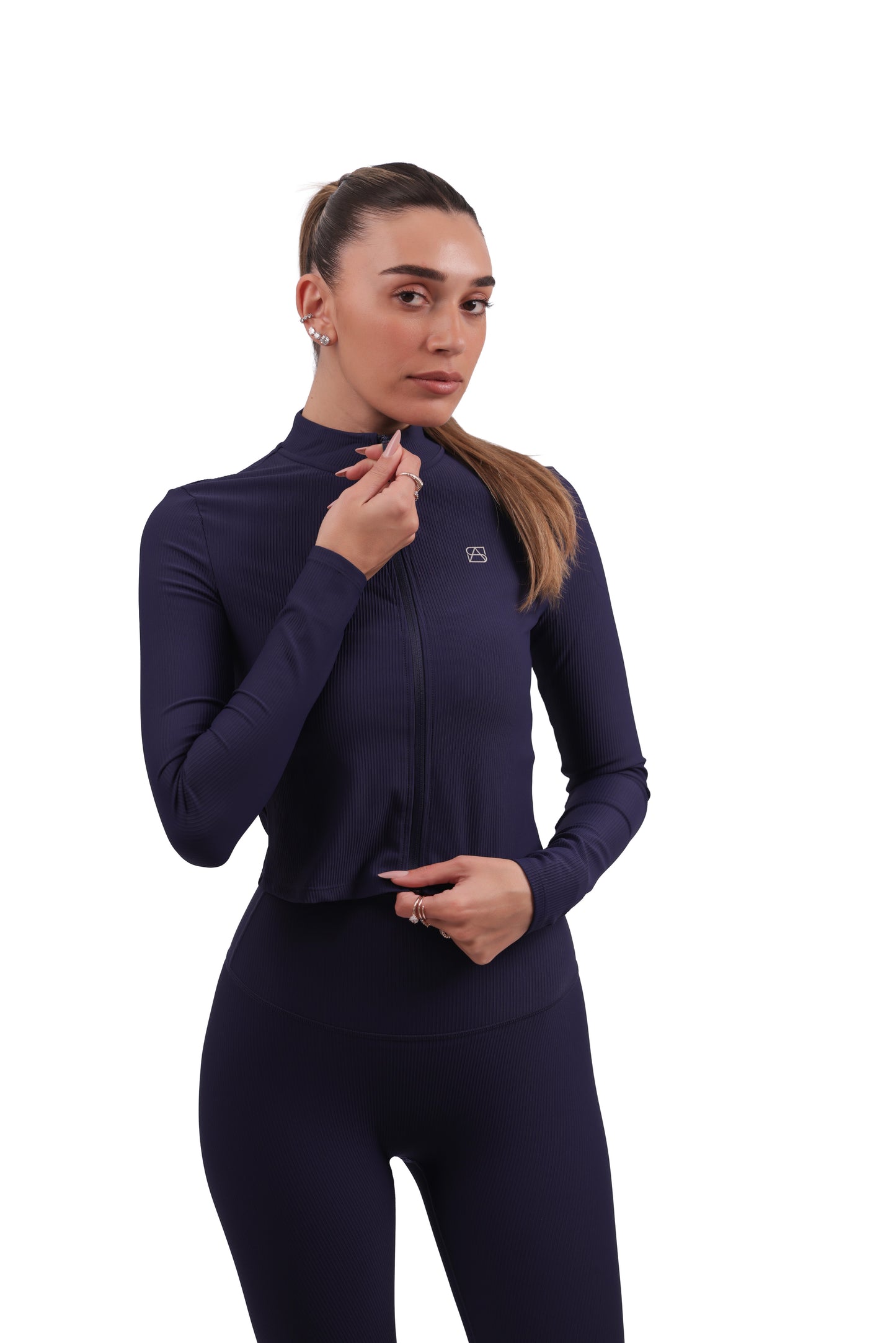 Ribbed Zip-Up Jacket