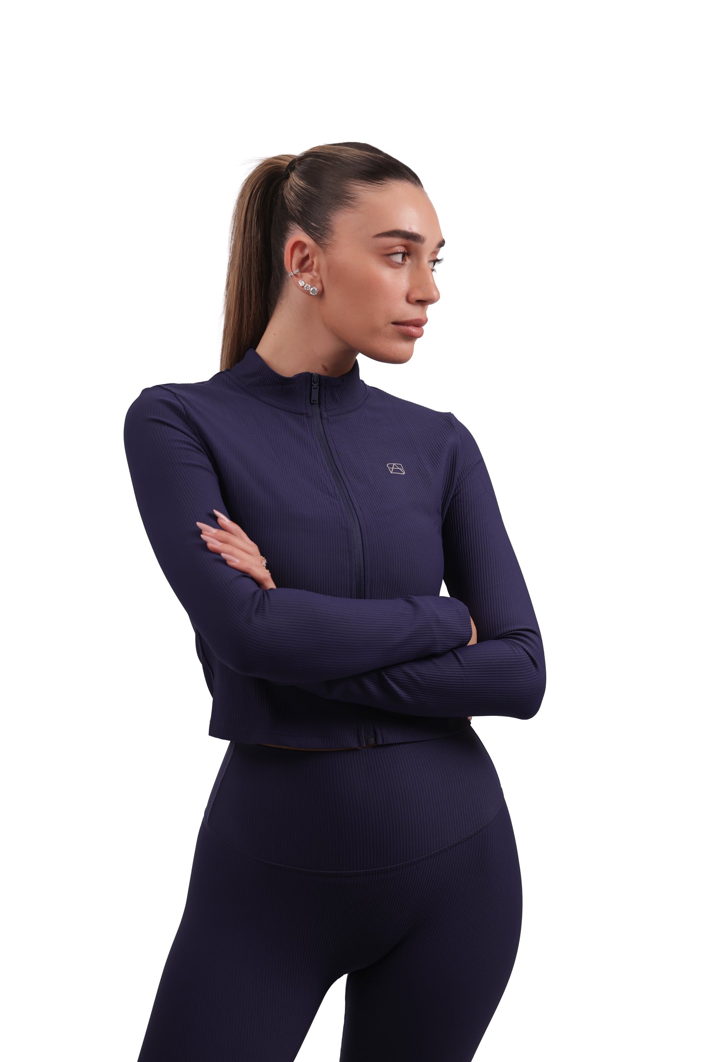 Ribbed Zip-Up Jacket