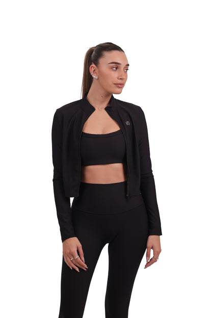 Ribbed Zip-Up Jacket